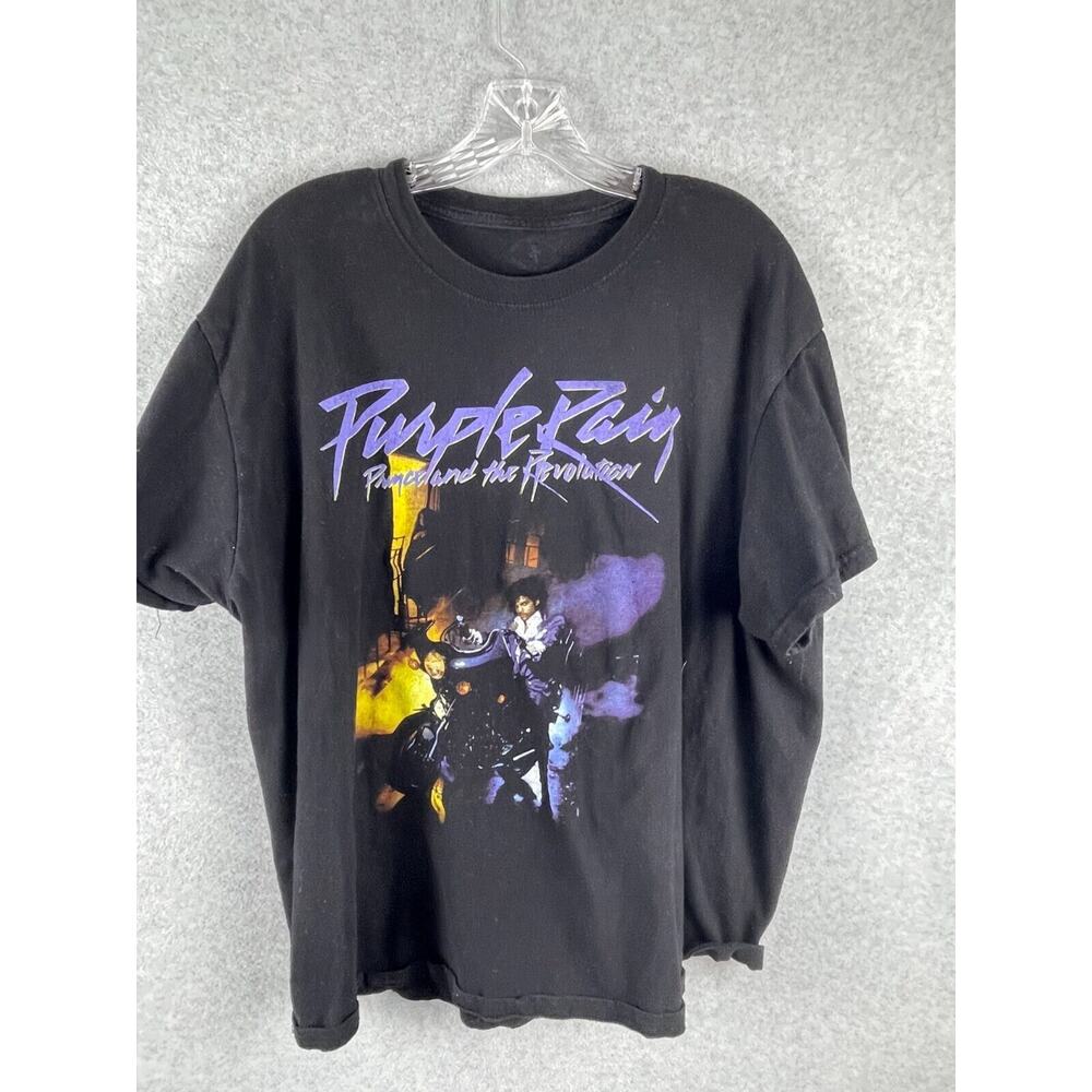 Prince Purple Rain T Shirt Men's Size XL Black Funk Music Band Tee